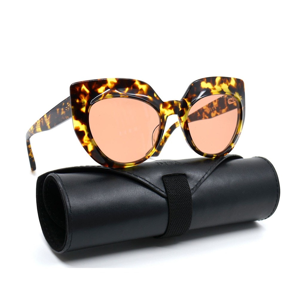 NEW DITA CONIQUE DT8514 HAVANA PINK WOMEN'S SUNGLASSES